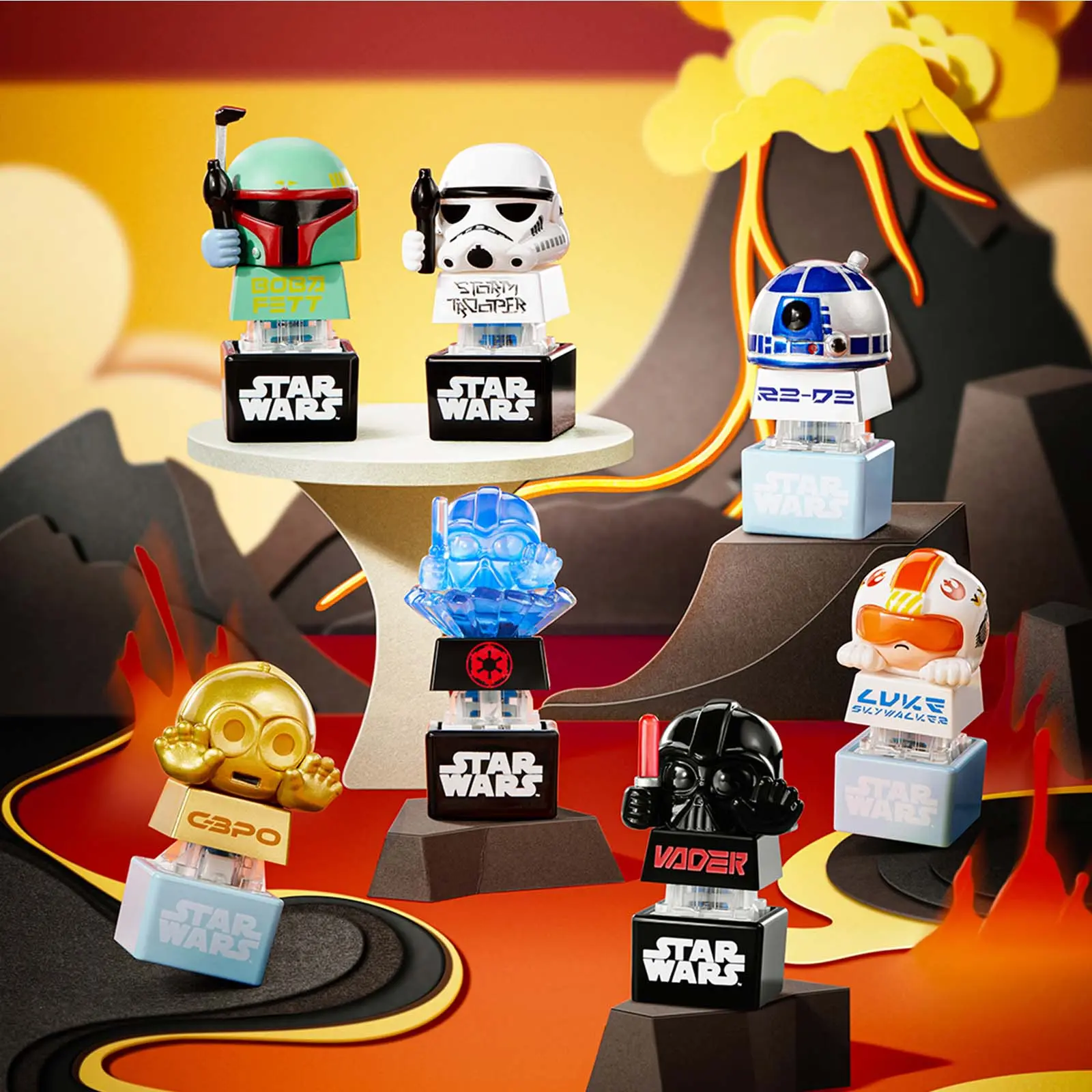 MINISO Star Wars Series Keyboard Keycap Blind Box, Trendy Cute Toy, Ideal Gift for Friends