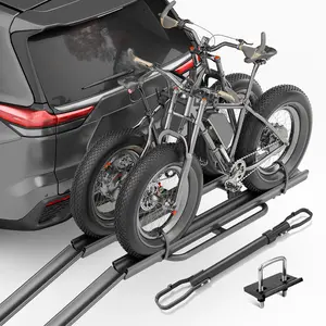 【EYOUHZ】2 EBike Rack up to 5" with Ramp | Foldable & Lockable Bike Racks | 200 LBS