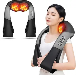 Back and Neck Massager, Back Massager Deep Tissue Kneading Neck and Shoulder Massage with Heat, Electric Massage Pillow Fathers Day Gift Ideas from Daughter Son(NOT Cordless)