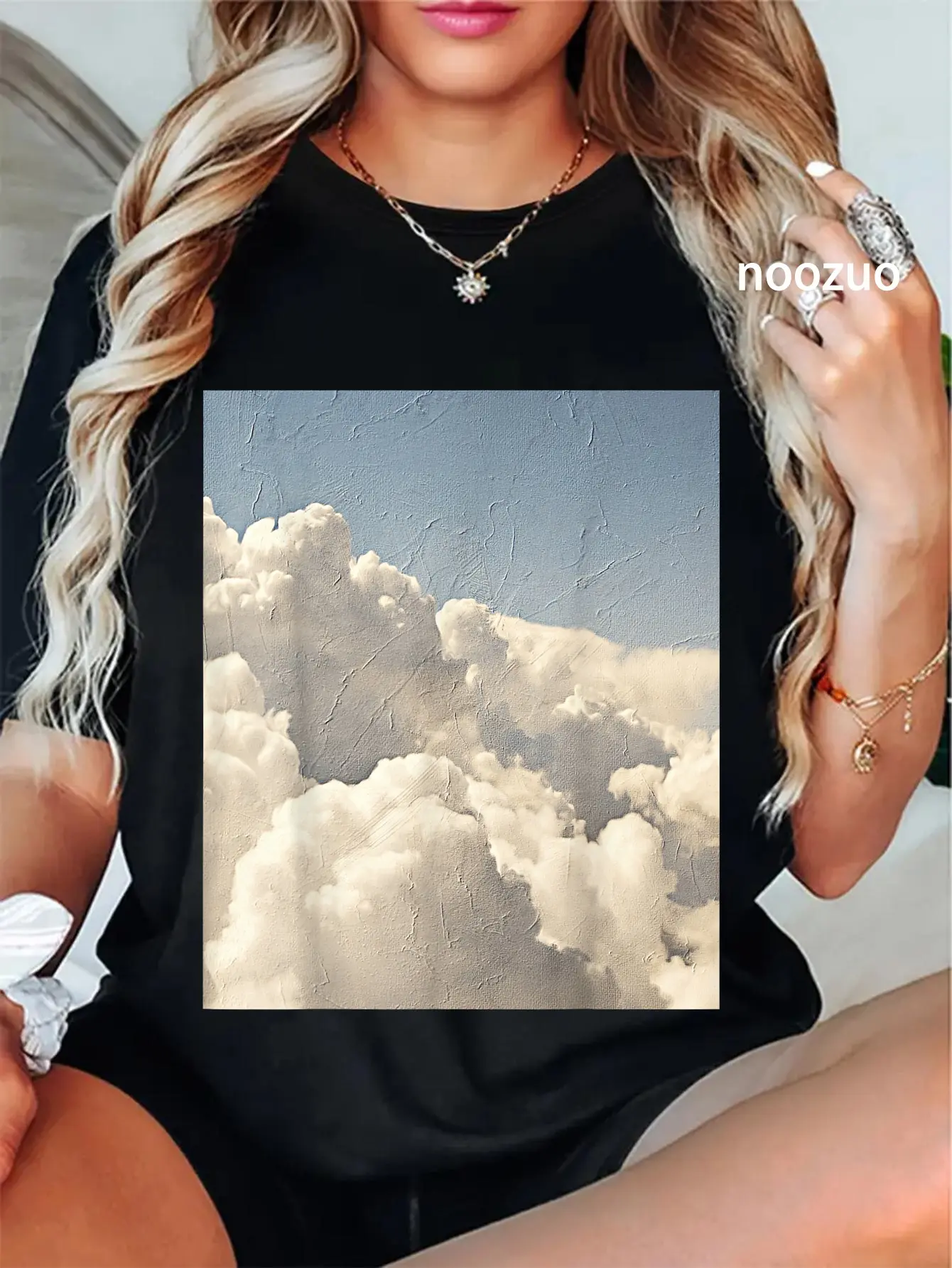 100% Cotton Unisex Vintage Cloud Aesthetic Dreamcore T-Shirt Dreamcore Angelcore Cloud Sky Clothes