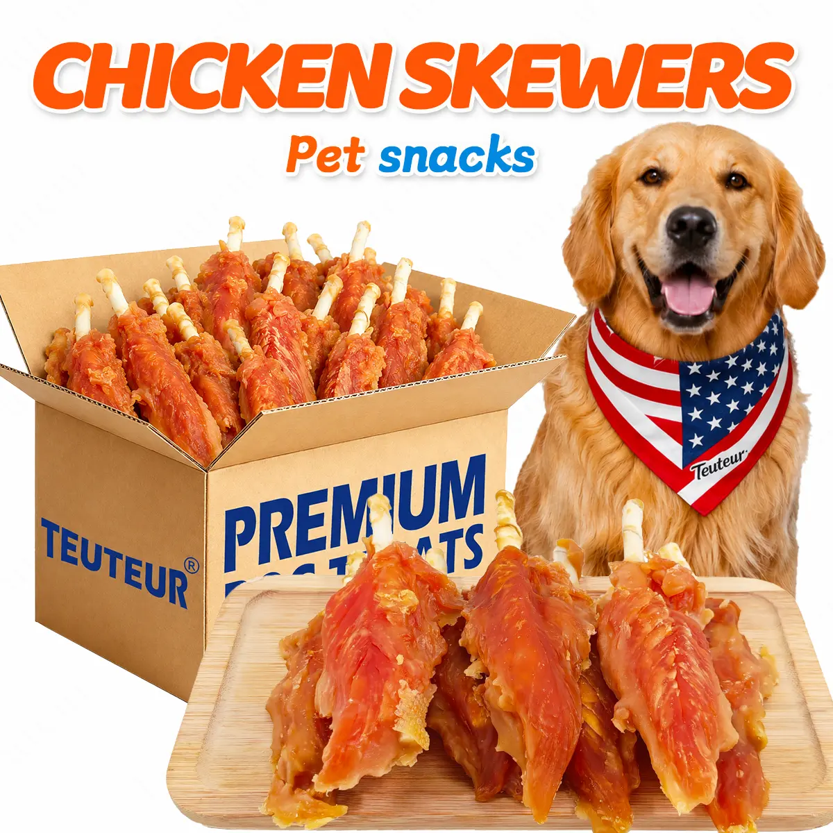 Chicken Wrapped Rawhide Sticks for Dogs, Chicken Breast and Beef Hide Chew Treats, Dual Flavor Training Rewards for Puppies, Adult Dogs, Small Medium and Large Breeds, Tasty Snacks for Everyday Chewing, Home Training, Walks, Playtime and Travel.