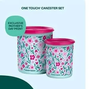 One Touch Canister Set Exclusive Mother's Day Floral. 4pc set