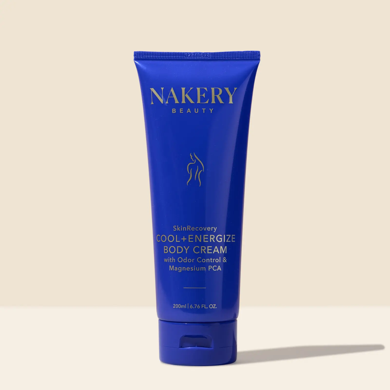 Nakery SkinRecovery Cool + Energize Body Cream with Magnesium & Menthol for Muscle Relaxation & Hot Flash Relief