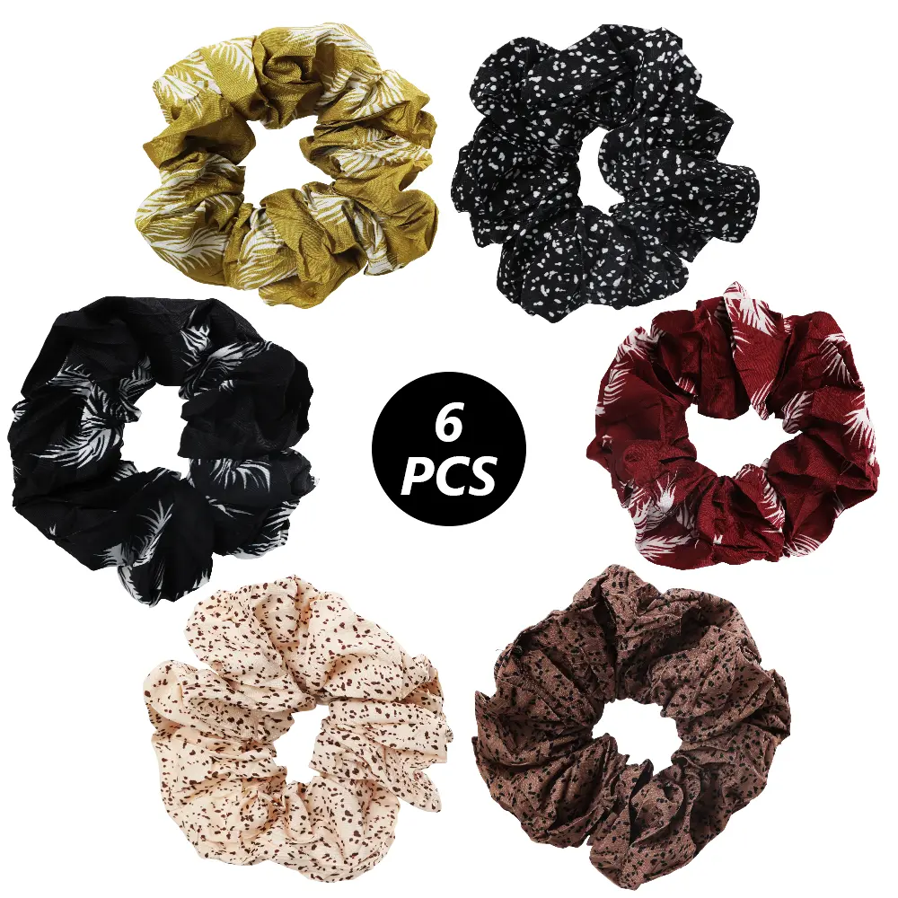 6Pcs satin Scrunchies Oversized Scrunchie for Thick long Hair Scrunchy Bobbles Hair Ties Jumbo for Women Girls - Home Improvement., Party, Curly, Hair Tie, Female, Ponytails, Daily