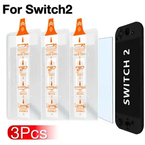 3 Pack Nintendo Switch2 Screen Protector, 7.9 Inch Tempered Glass, 9h Hardness, Dust Removal Tool Set Included