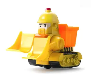 Robocar Poli Bruner Die-Cast Metal Bulldozer Truck Toy, Construction Vehicle for Toddlers Age 1-5