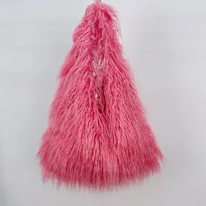 2026 New Large-Capacity Tote Bag Faux Fur Handbag with Plush Exterior Versatile Use for Shopping and Errands