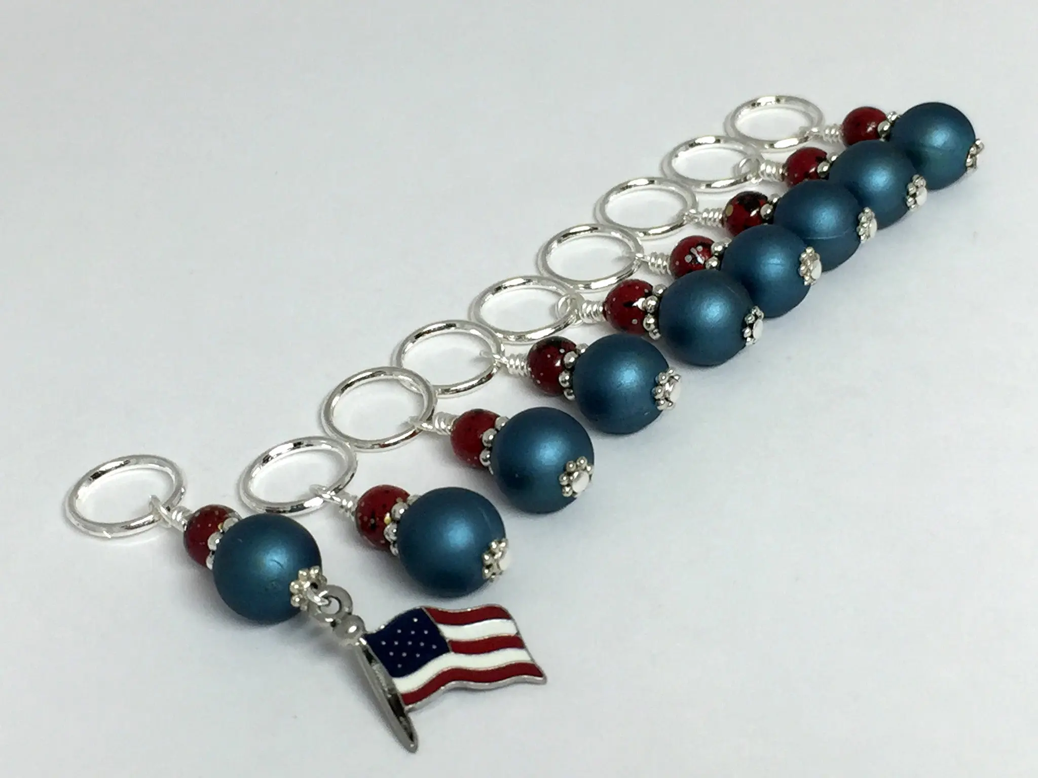 American Flag Stitch Marker Set- Snag Free