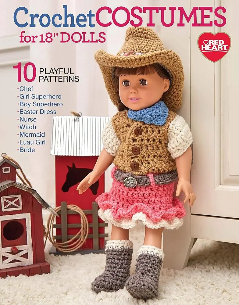 18in Doll Crochet Costumes Pattern Book - Mermaids & 10 Playful Patterns, Adorable Accessories, Charming Details for Crafting Outfits (Crafts & DIY Lifestyle Hobby Guide)
