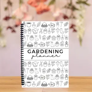 Garden Planner Book Spiral Bound Planner Digital Gardening Journal Tracker Indoor Plant Watering Schedule Home Office Use, 1 Piece Garden Care Record