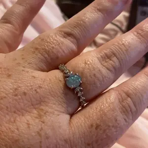 Elegant Artificial Gemstone Decorated Ring, Artificial Zircon Ring, Beautiful Rings, Fashion Accessories for Women & Girls, Trendy All-match & Exquisite Jewelry for Birthday Gift
