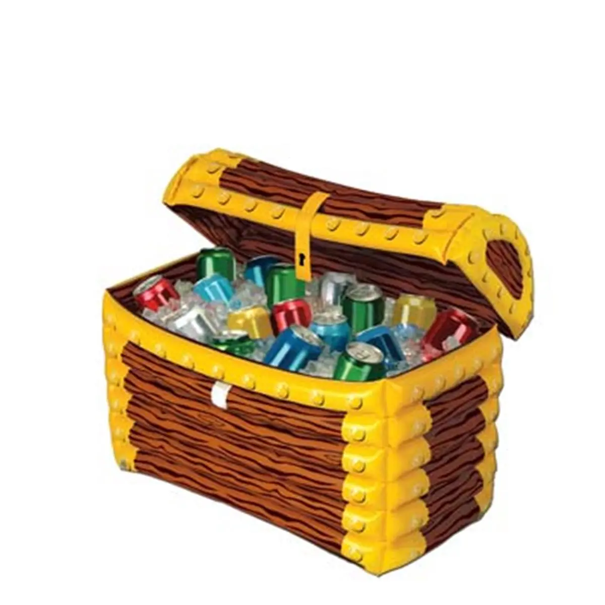 212 MAIN Inflatable Treasure Chest Beverage Cooler - Chest-Shape Home Supplies, Can Storage Holds 48 Cans, Casual Party Gift for Festive & Home Party Use