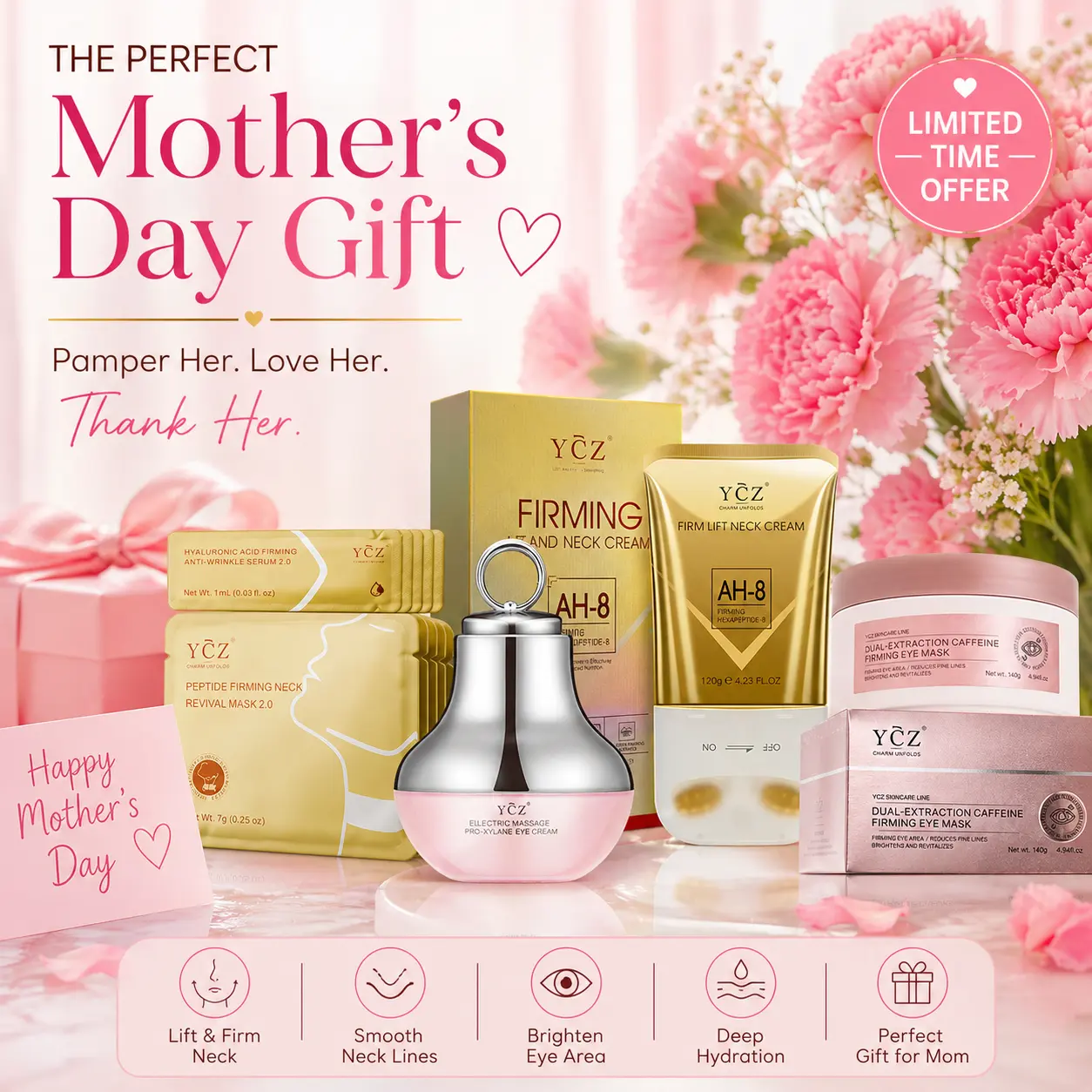 YCZ] Affordable Firming Eye & Neck Care Set | Includes 4 BEST