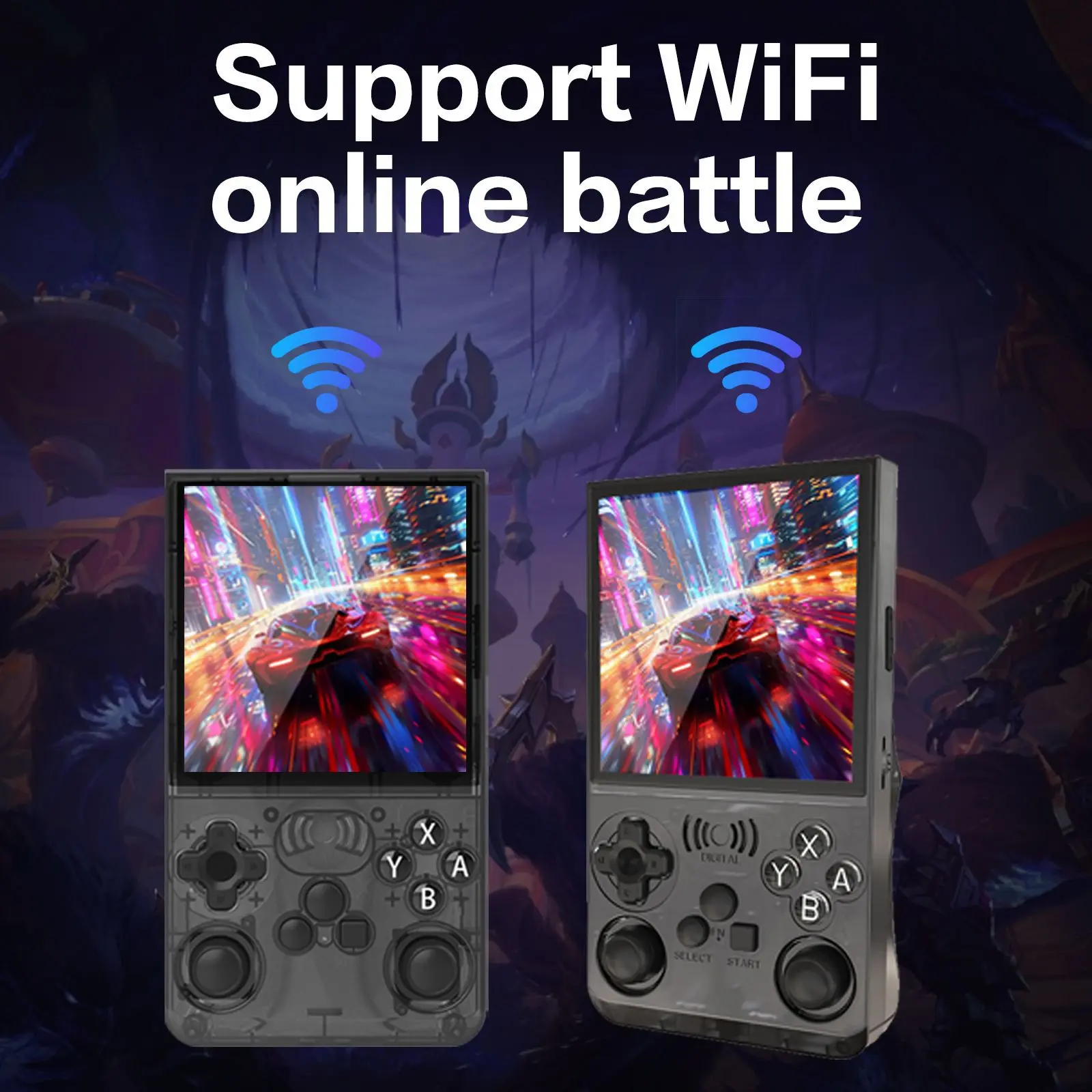 Upgraded 2-Player Multiplayer Support 4.0 inch IPS Full HD Color Screen Portable Handheld Console with Professional Gaming Chip & Upgraded L/R Buttons