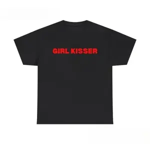 Girl Kisser Funny Unisex Tee, LGBTQ Pride Shirt, Humorous Graphic Tshirt, Rainbow Kiss Apparel, Sassy Statement Top