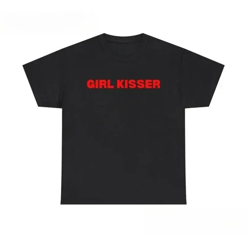 Girl Kisser Funny Unisex Tee, LGBTQ Pride Shirt, Humorous Graphic Tshirt, Rainbow Kiss Apparel, Sassy Statement Top
