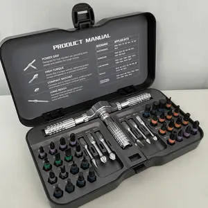 40 in 1 Magnetic Screwdriver Set, Multifunctional Screwdriver Set, Detachable T-shaped Ratchet Handle, Furniture & Home Repair Kit, Multipurpose Switchable Screwdriver