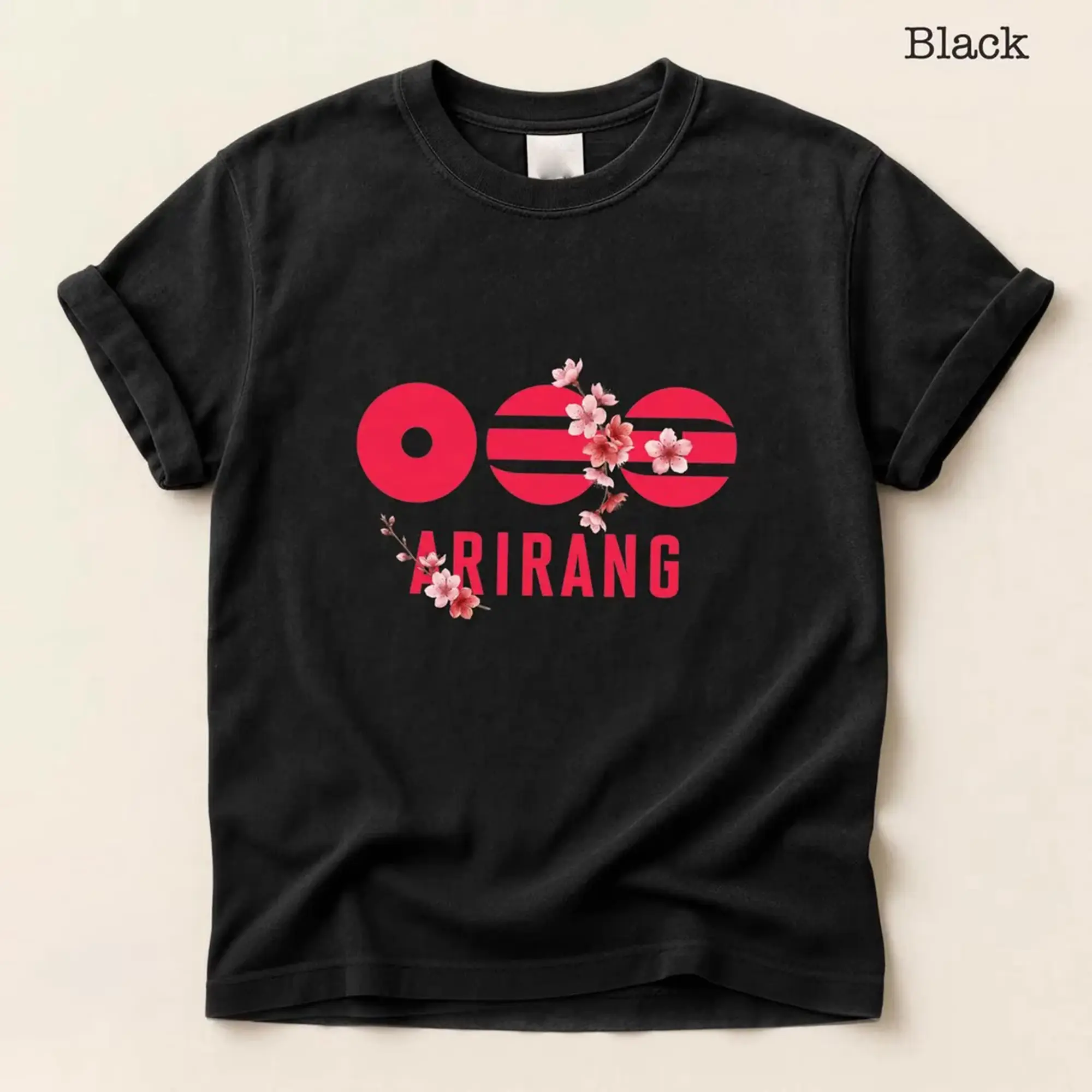 Arirang BTSS Logo World Tour 2026 Shirt, Floral Merch Shirt, Bangtan Merch 2026, Concert Kpop Army, Gift for Kpop, Unisex Cotton Kpop Tees S-5XL Halloween Party T-shirt Unisex Tee, Streetwear Soccer Tee.
