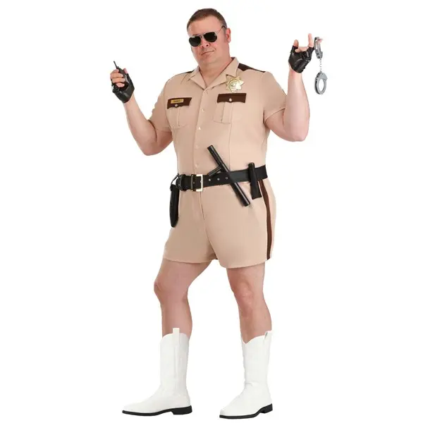 Plus Size Deluxe Reno 911 Lt. Dangle Costume for Men