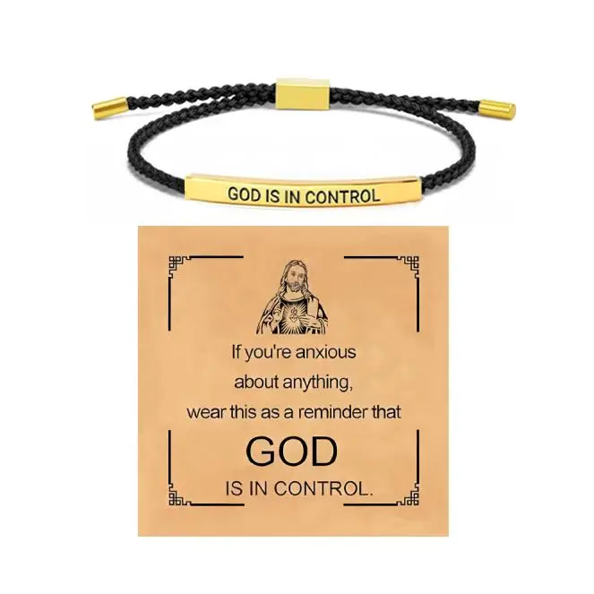 Inspire Bracelet GOD IS IN CONTROL - Elegant Design with Unique Patterns and Letters