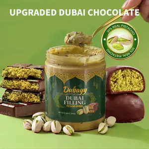 Upgraded Dubai Chocolat 11.29oz - Real 30% Pistachio Content with Silky Chocolate, Crispy Kataifi & Cocoa Chunks,  Quality Ingredient Gourmet Treat for Toast & Dessert or Eating Straight, Filling Snack