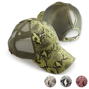 C.C Ponytail Cap Snake Pattern with Mesh for Women