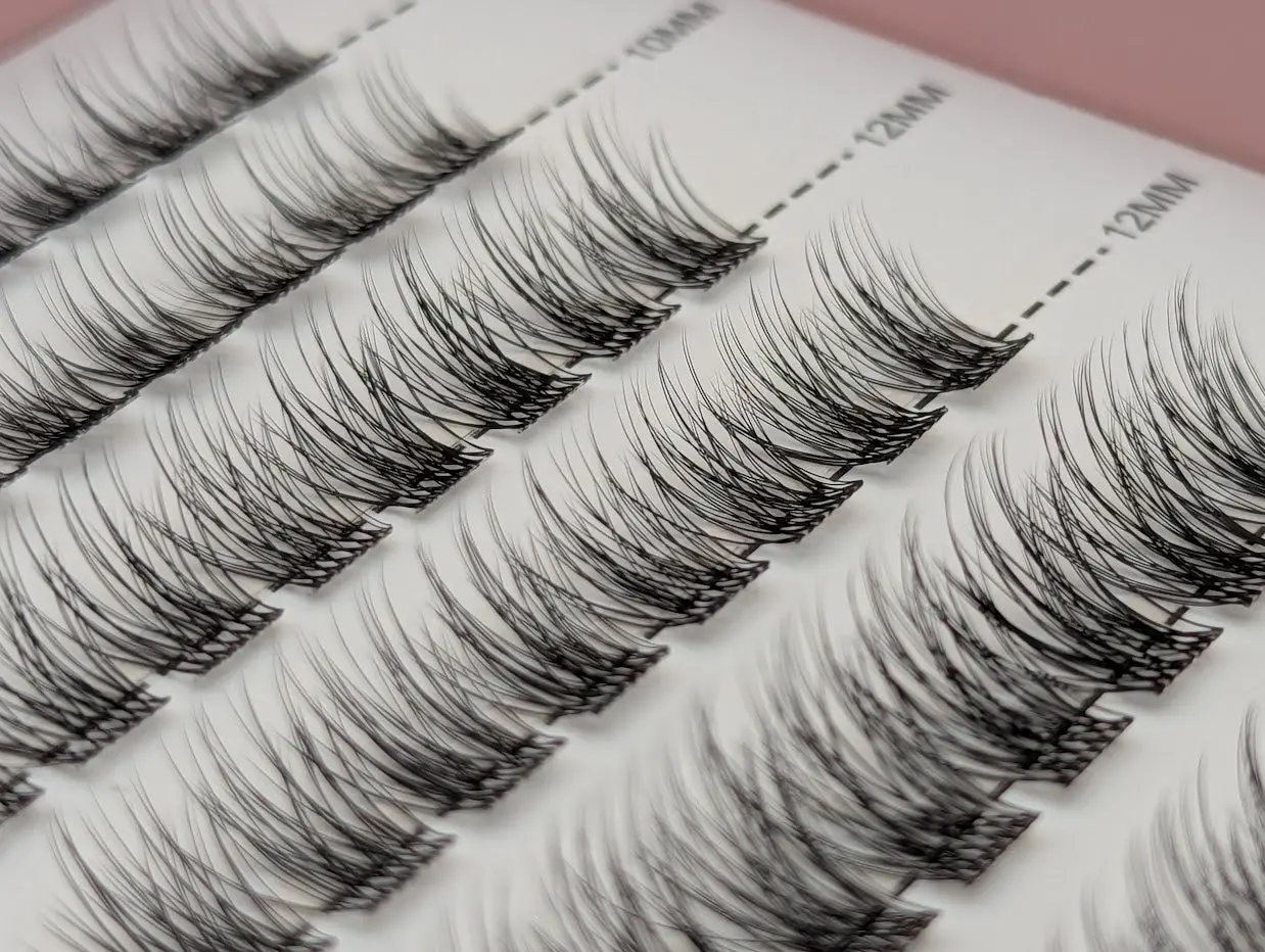 COVET Beauty Blush DIY Lash Clusters – Soft Natural Wispy Underlash Clusters, Mixed Lengths