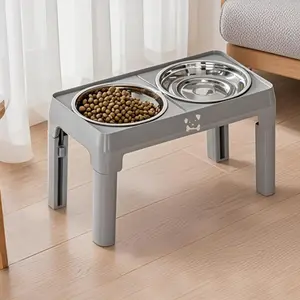 Two-In-One Elevated Dog Bowl Slow Feeder, Adjustable Height Dog Bowls, Non-Slip Pet Feeder, Ideal for Medium to Large Dogs
