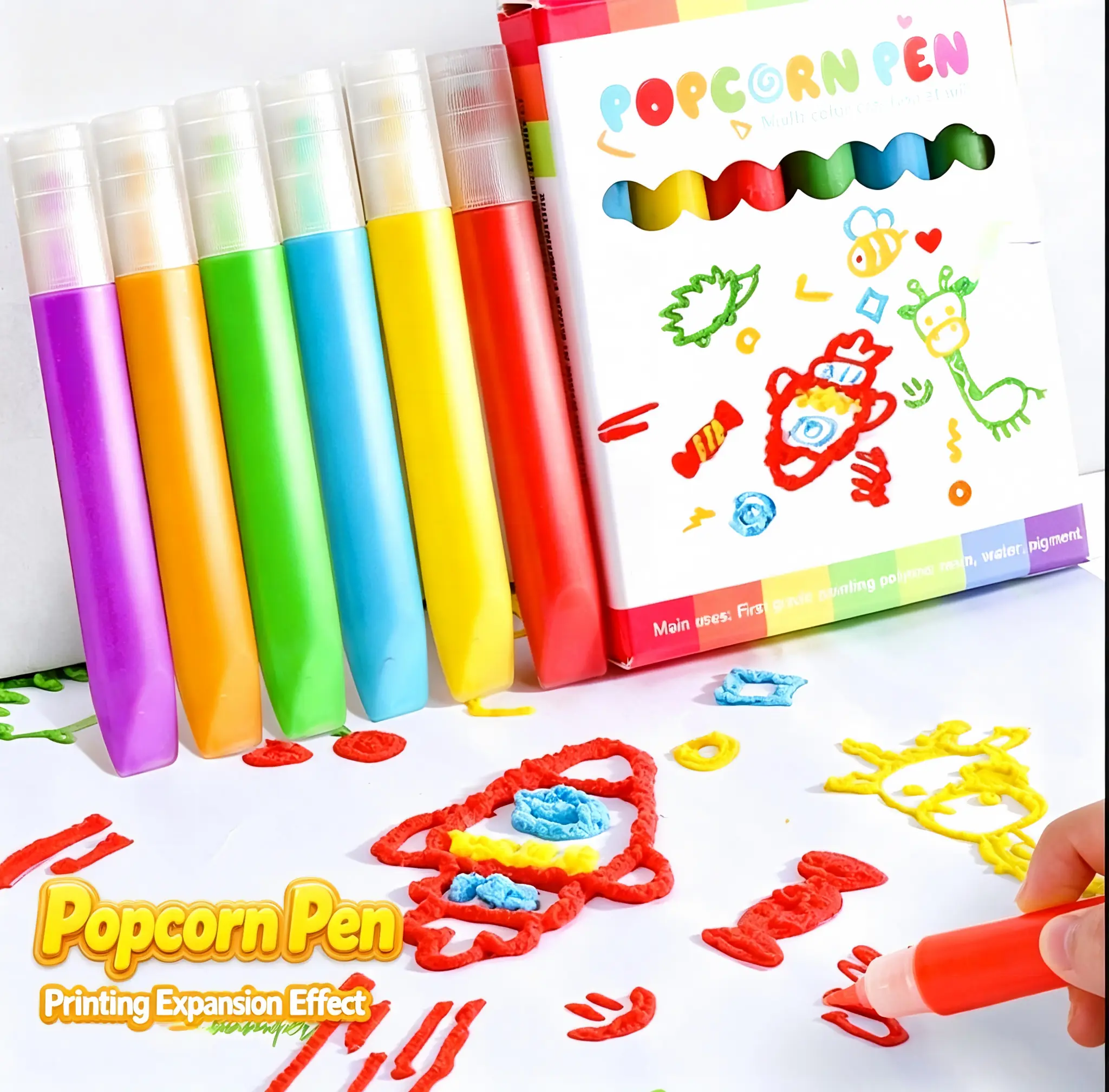 Puffy Popcorn Pens / 3D Expandable Puffy Paint Pens