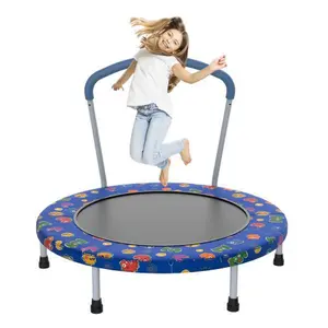 36inch Mini Trampoline for Kids Ages 1-6 Indoor Outdoor Trampoline with Handle Fun for Kids