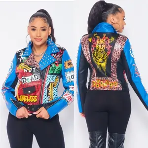 Blue punk jacket