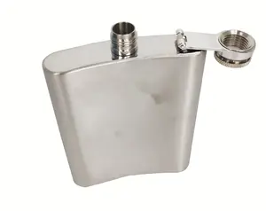 Yokoma Alcohol Pocket Flask with Funnel. Portable liquor flask, leakproof for outdoor use.