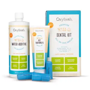 Premium Pet Dental Kit - Freshens Dog & Cat Bad Breath - Cleans Teeth Premium Pet Dental Kit - Freshens Dog & Cat Bad Breath - Cleans Teeth