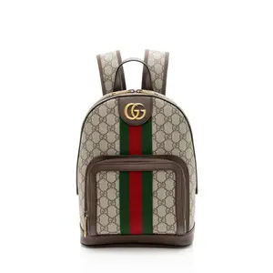 Pre-owned GUCCI Leather Backpacks GG Supreme Ophidia Small Backpack