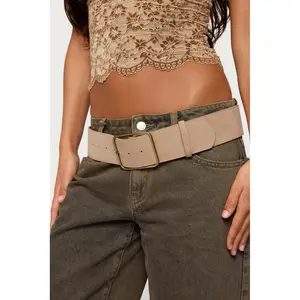 Chunky Faux Suede Belt