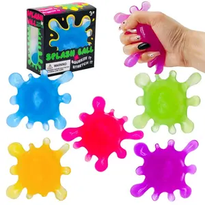 New Fun Virus Shape Squishy Stress Relief Toy Set, Colorful Stretchable Tpr Stress Ball, Super Soft Slow Rebound Squeeze Fun, Perfect for Holidays