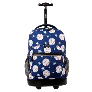 Sunrise Rolling Backpack (18 Inch) in Baseball - Final Sale