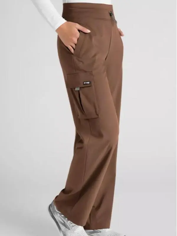 Grey's Anatomy by Barco Emerge Teagan Women's 6-Pocket STRETCH High-Rise Wide Leg Scrub Pants