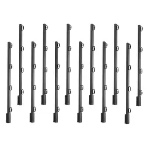 VEVOR Fence Post Extender, 12 Packs 32.1 in Barbed Wire Arm, Sturdy Steel Fence Height Extender, Flat or Surface Mounted Barbed Wire Extension Arms, Protect Privacy and Prevent Pets Jumping Off