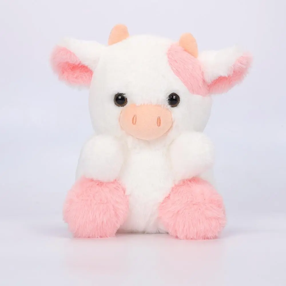 Adorable Strawberry Cow Pink Black Soft Cut Stuffed Cow Colorful Cartoon Strawberry Cow Christmas Gift