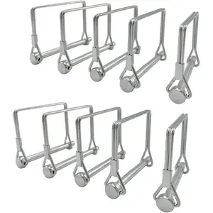 10 count Wire Lock Pin, 1/4 Inch Trailer Coupling Pin Hitch Pin, Heavy Duty Safety Coupler Pin Shaft Locking Pin for Garden Lawn Farm Trailer  (Square, )
