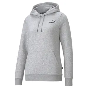 PUMA Womens Essentials Small Logo Hoodie Casual Outerwear Casual Hoodie - Grey