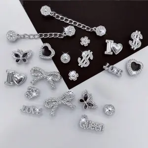 20pcs Detachable DIY Rhinestone Bow, Snowflake, Flower Shoe Accessories Decoration Chain, Perfect Holiday Gift, NewAutumnFashion Decorations Gift Ideas