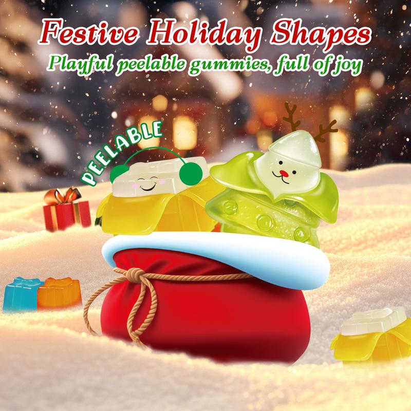AMOS Christmas Candy Gift Set | Peelz Gummies & Music Lollipop | Fun Holiday Treats for Kids | Sweet Stocking Stuffer Gift Idea