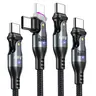 AUFU 2-Pack Rotating USB-C Cables - 240W PD 3.1 Super Fast Charging, 10ft/6ft/3.3ft Long Cord C-Type Options, 180° Rotating Dual Aluminum Alloy Heads, High-Speed Data Sync for Mobile Phones, Rotating Charging Cables