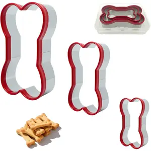 Shapes Cookie Cutters 3 count,   Cutters 2.52" 3.35'' 3.82", Stainless Steel Biscuit Mold with Soft PVC Cover Coated
