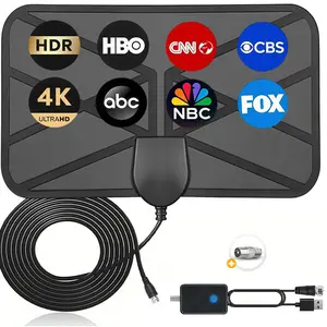 TV Antenna Indoor, Digital Amplified Indoor HDTV Antenna, 1080p 4K UHF Television Local Channels Detachable Signal Amplifier