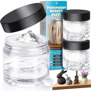 Exhibit Gel for Museum - 6oz Clear Removable Gel, with Museum Putty Clear Removable/Museum Wax, Suitable for Dry and Smooth Surfaces of Collectibles/Metal/Glass, , Stop Falling Vibration
