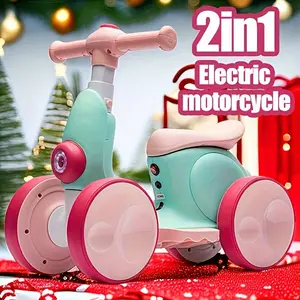 6V children's electric motorcycle/sliding bike 2-in-1, Ride on car,with bubble, Christmas birthday New Year gift, Halloween gift, toy toddle，push, biker