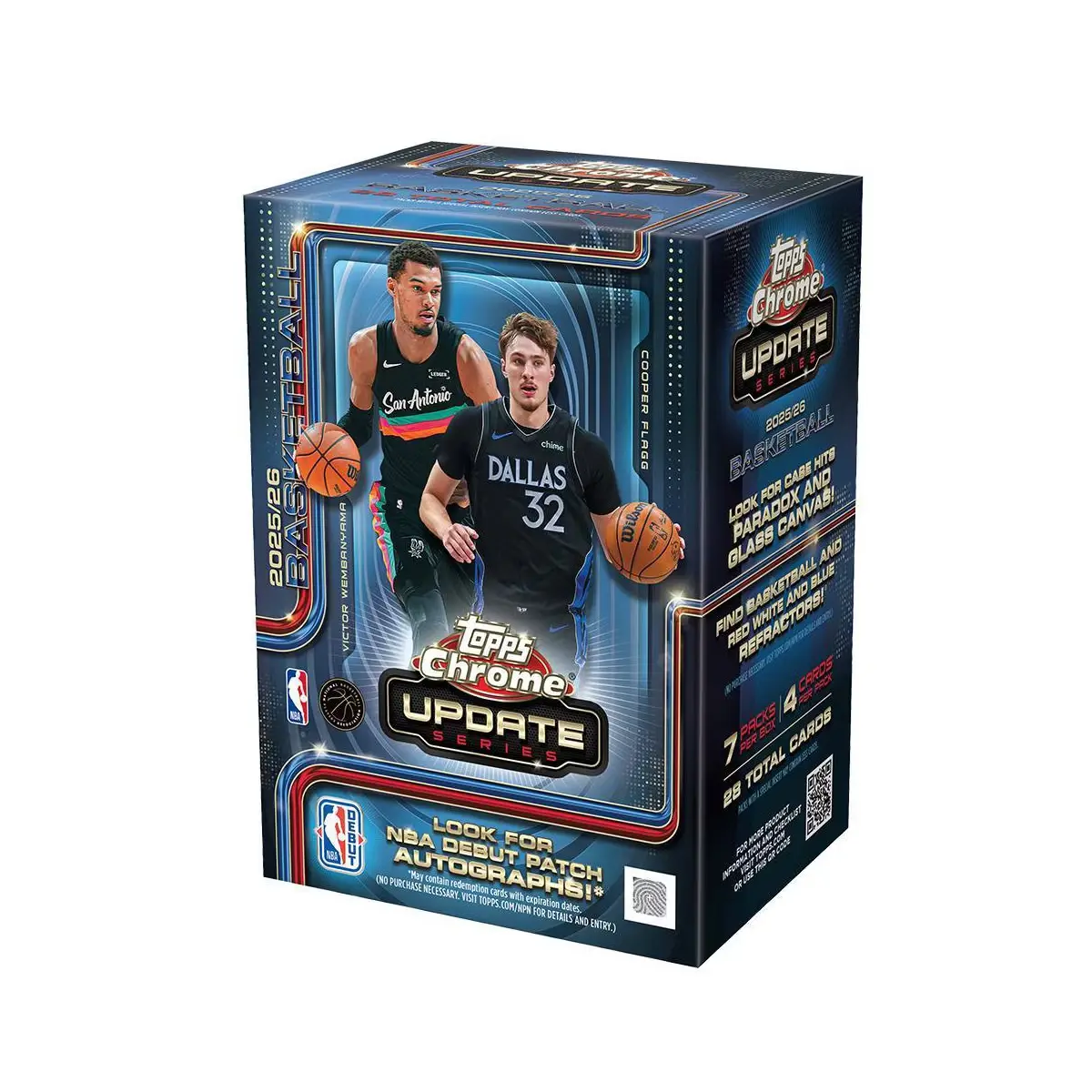 2025/26 Topps NBA Chrome Update Series Basketball Trading Card Value Box